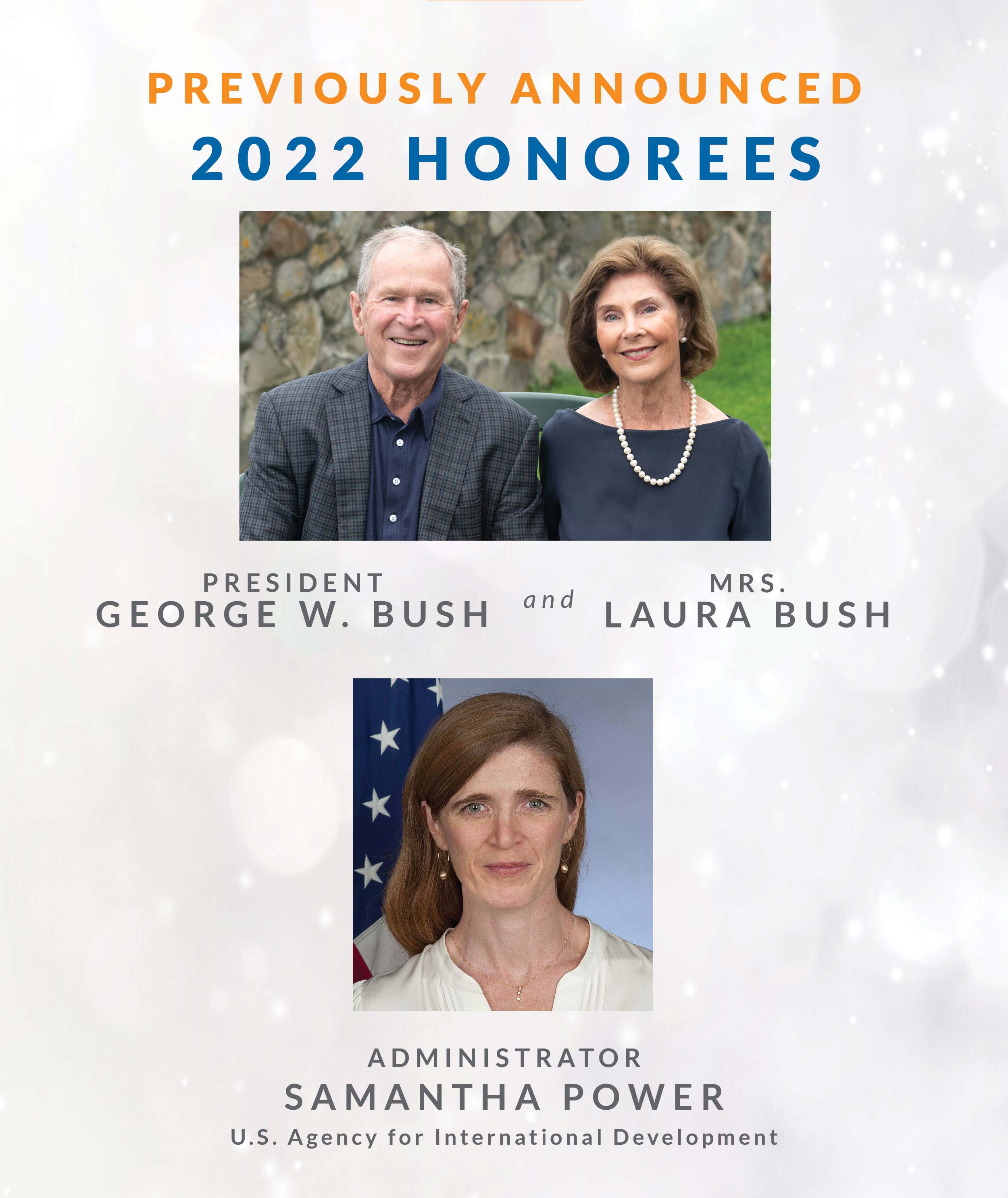 Previously Announced World AIDS Day 2002 Honorees